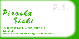 piroska viski business card